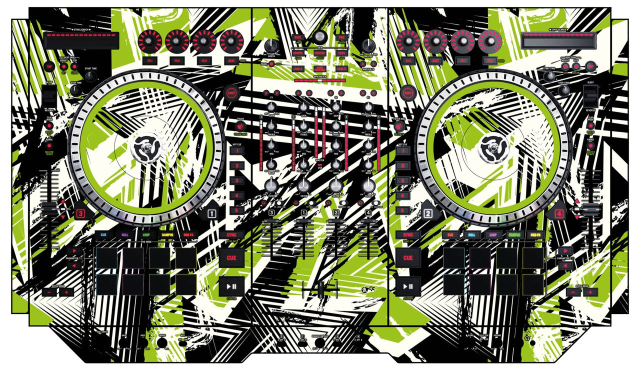 Numark NS 7 II Skin Spike Green