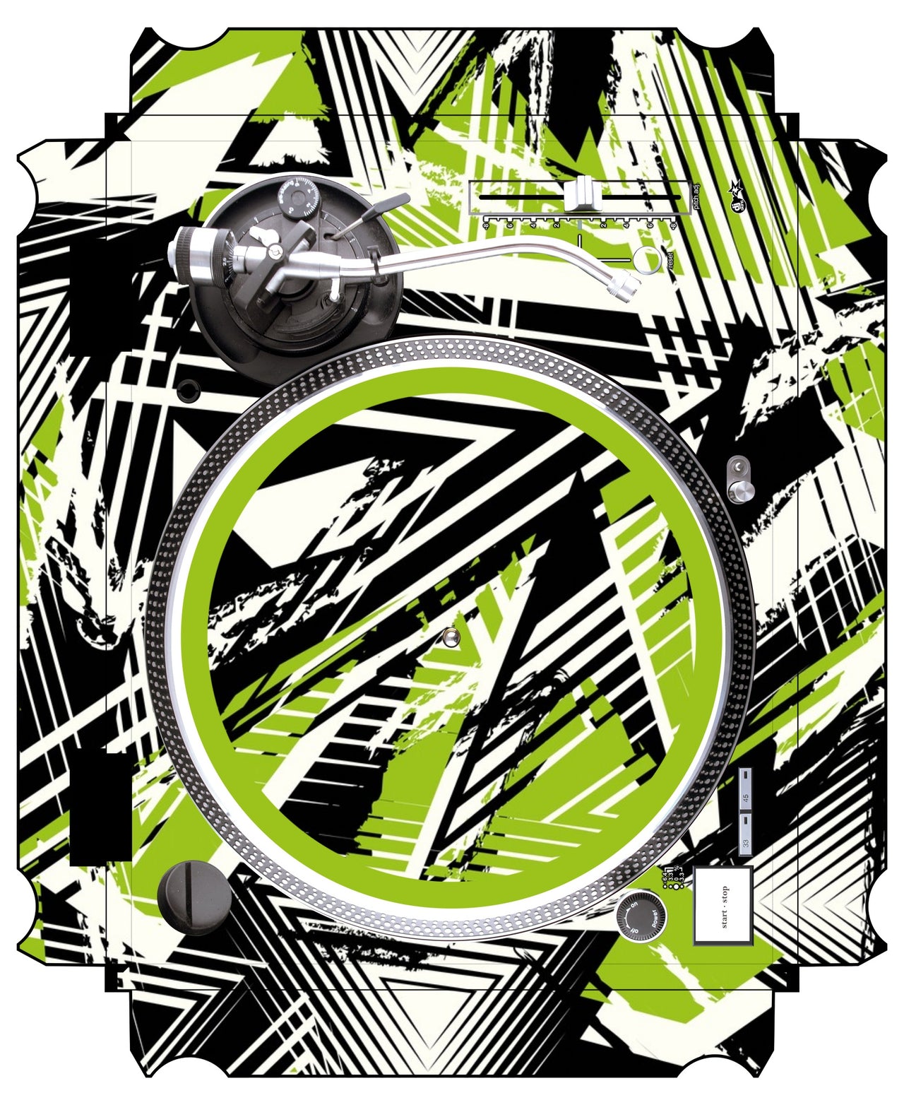 Technics 1200 / 1210 MK5 VERTICAL Skin Spike Green