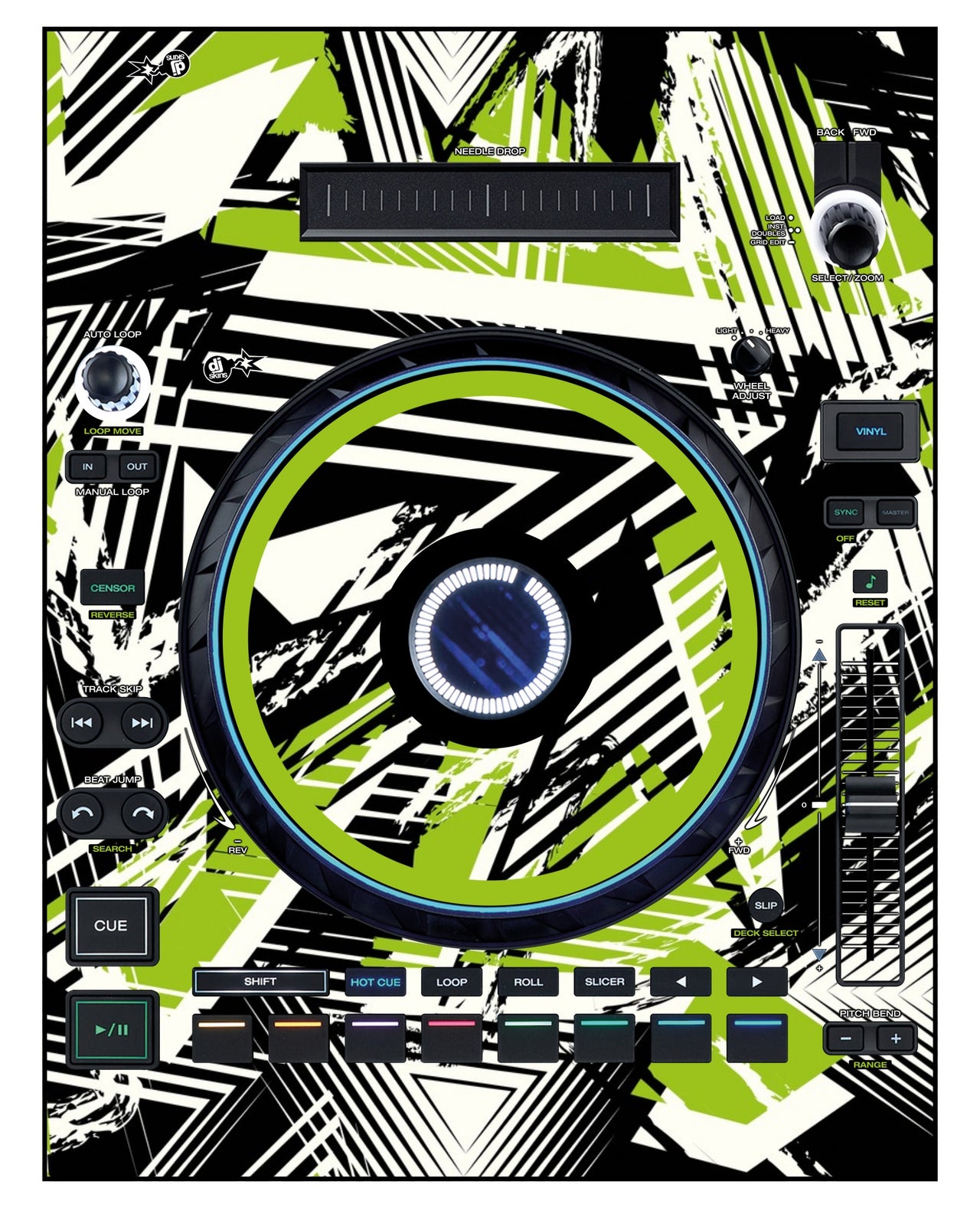 Denon DJ LC 6000 Skin Spike Green
