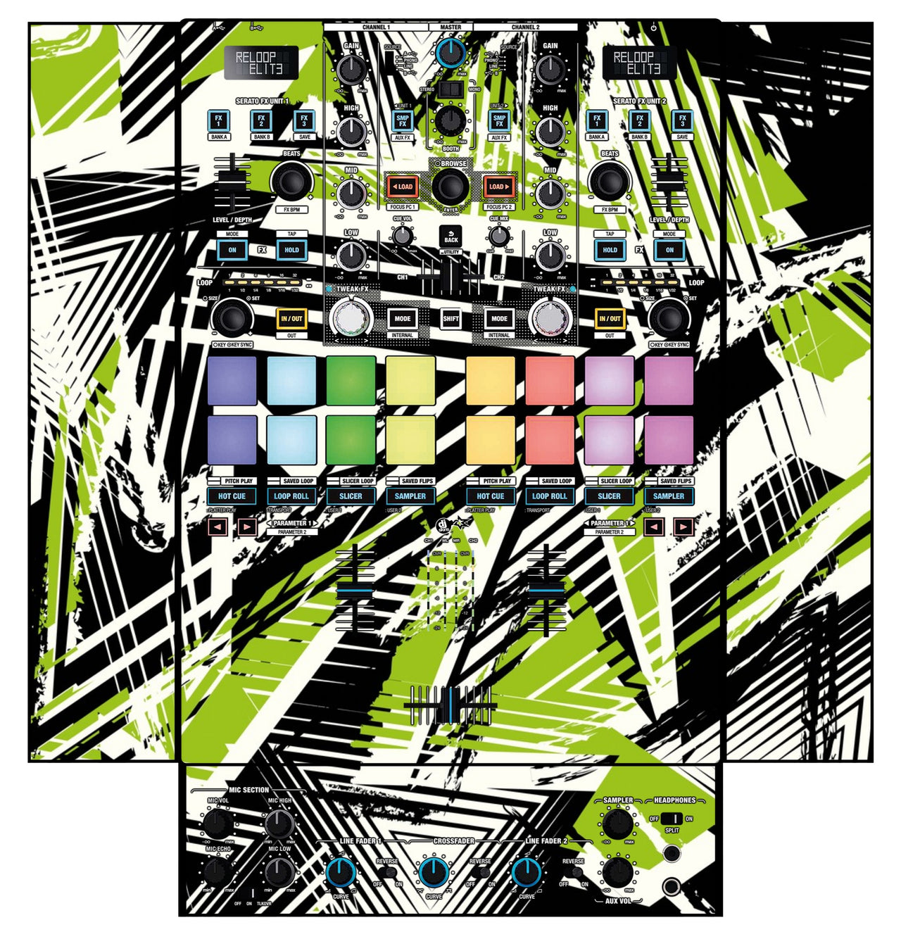 Reloop Elite Skin Spike Green