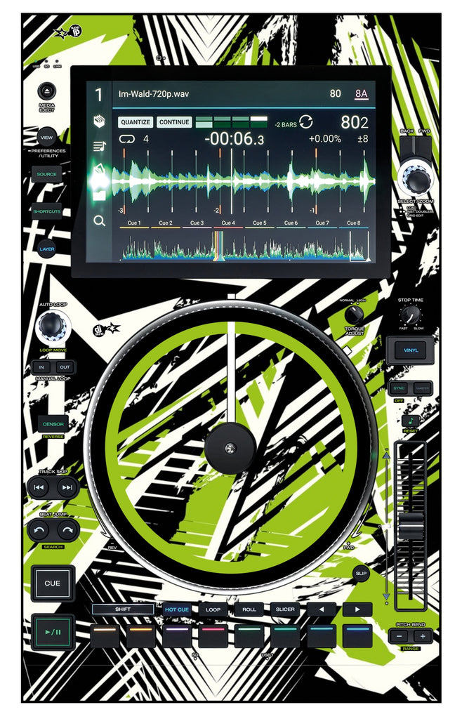 Denon DJ SC 6000 M Skin Spike Green