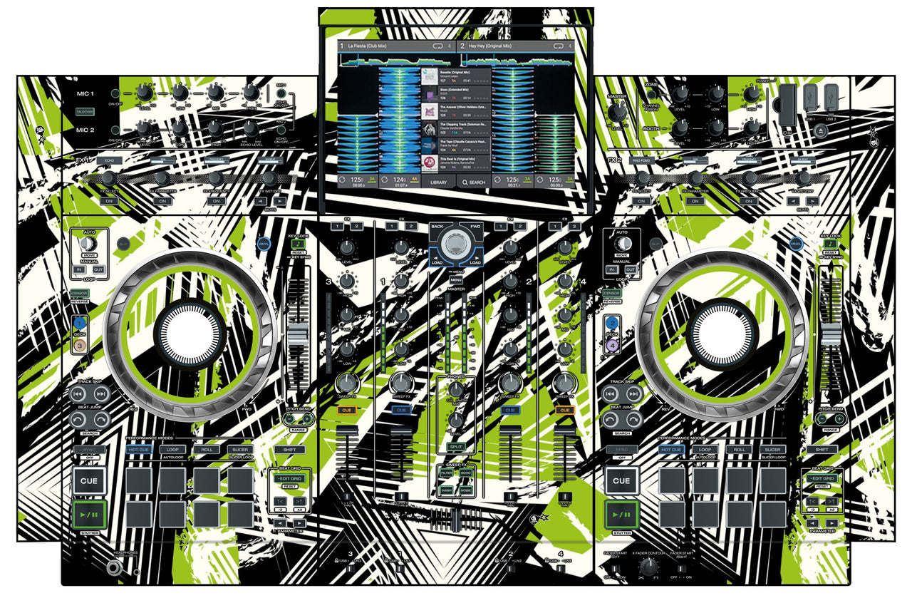 Denon DJ PRIME 4 Skin Spike Green