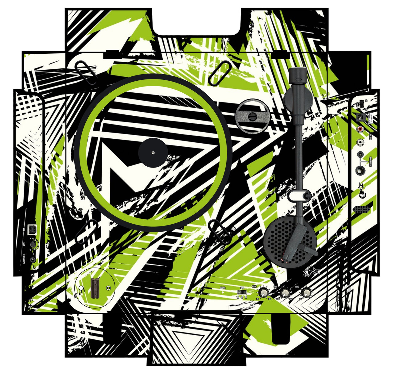 Numark PT 01 incl. Sides Skin Spike Green