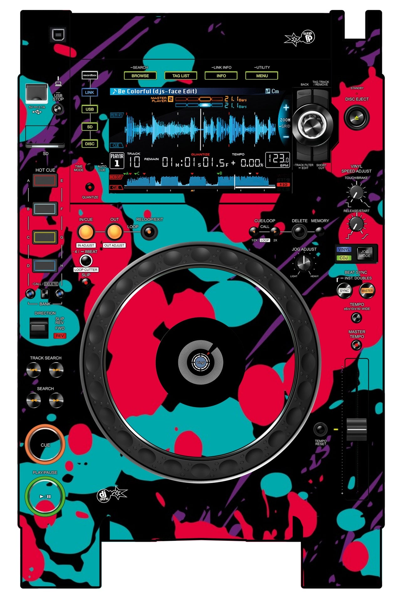 Pioneer DJ CDJ 2000 NEXUS 2 Skin Splatfest