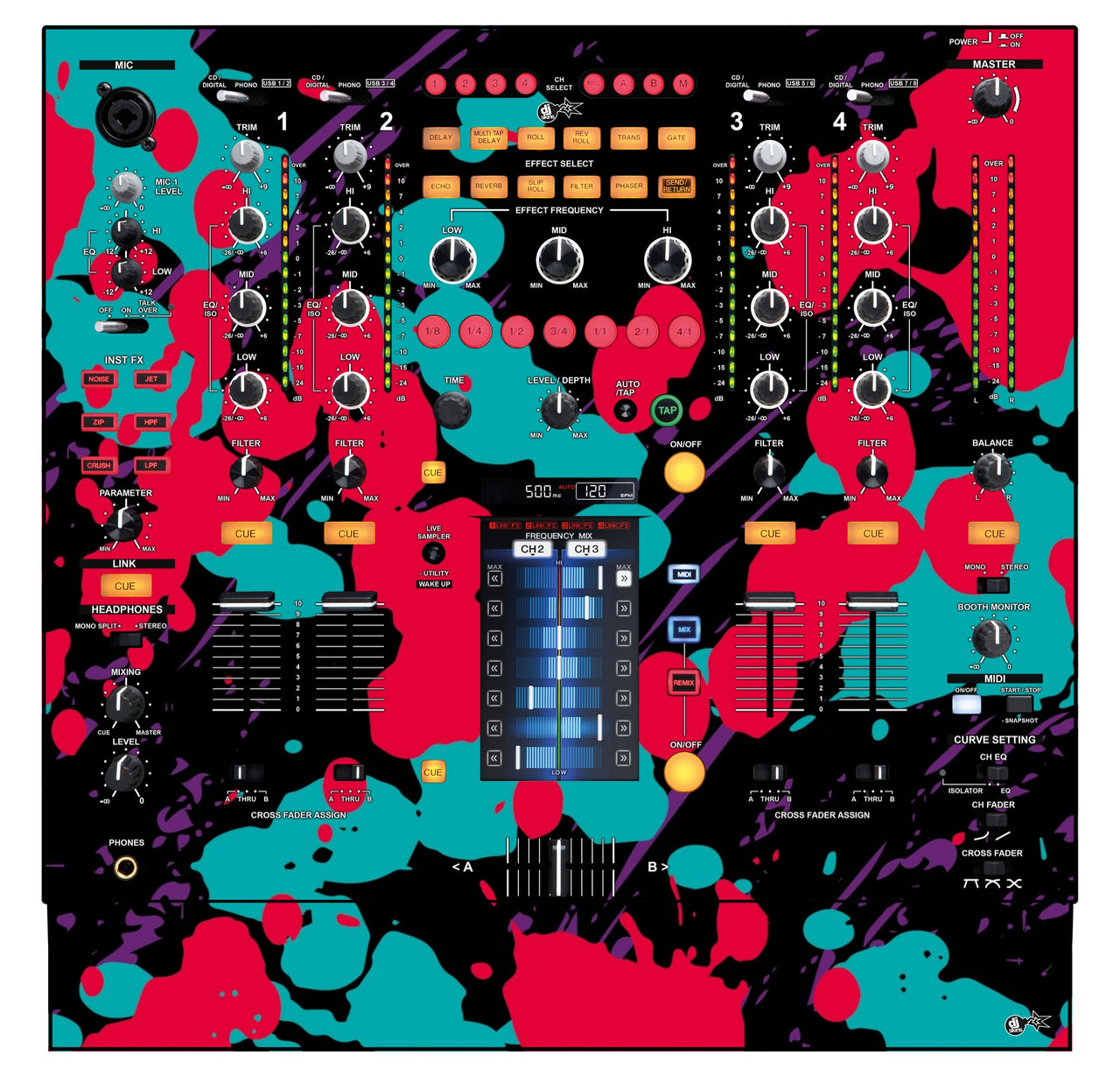 Pioneer DJ DJM 2000 Skin Splatfest