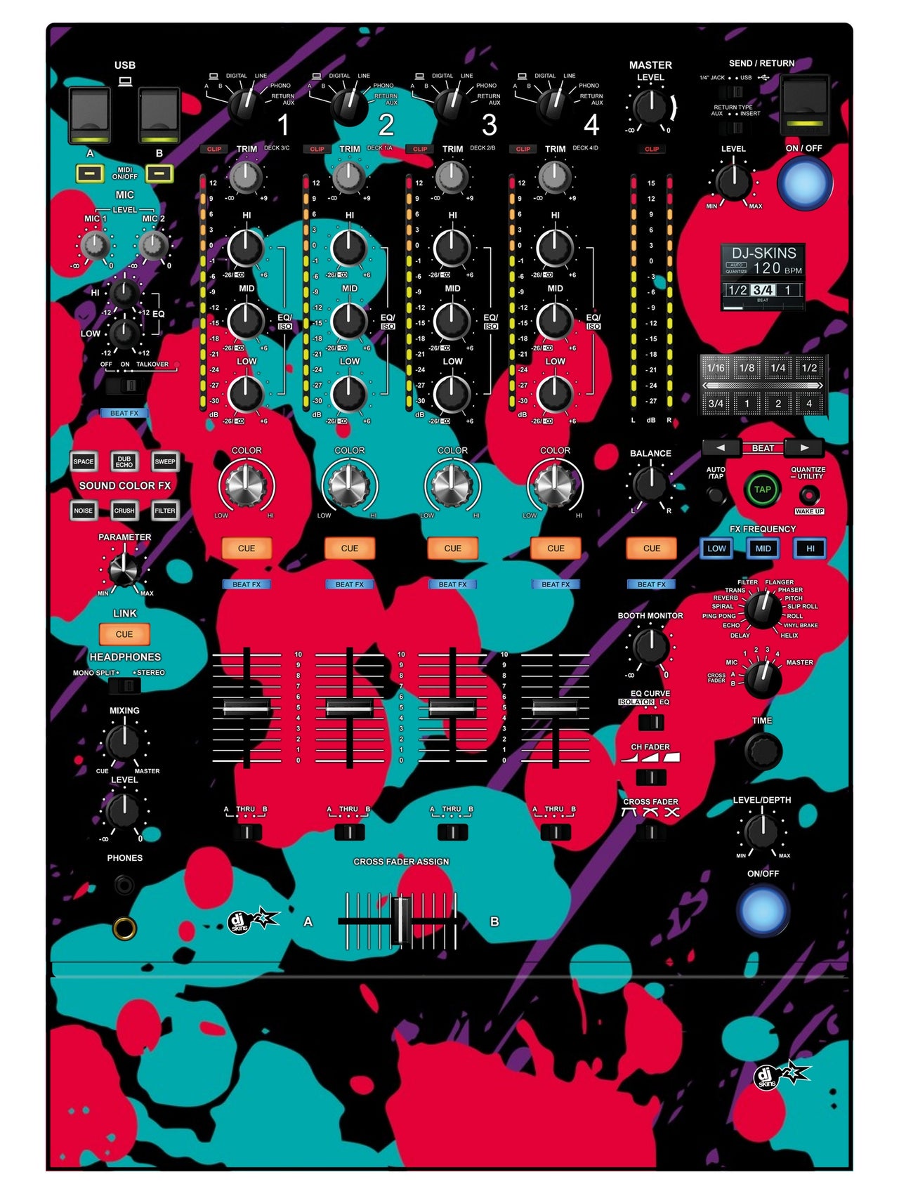 Pioneer DJ DJM 900 NEXUS 2 Skin Splatfest