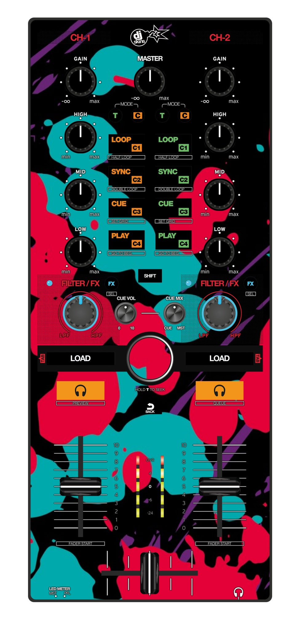 DJ Skins® Reloop Mixtour Skin Splatfest