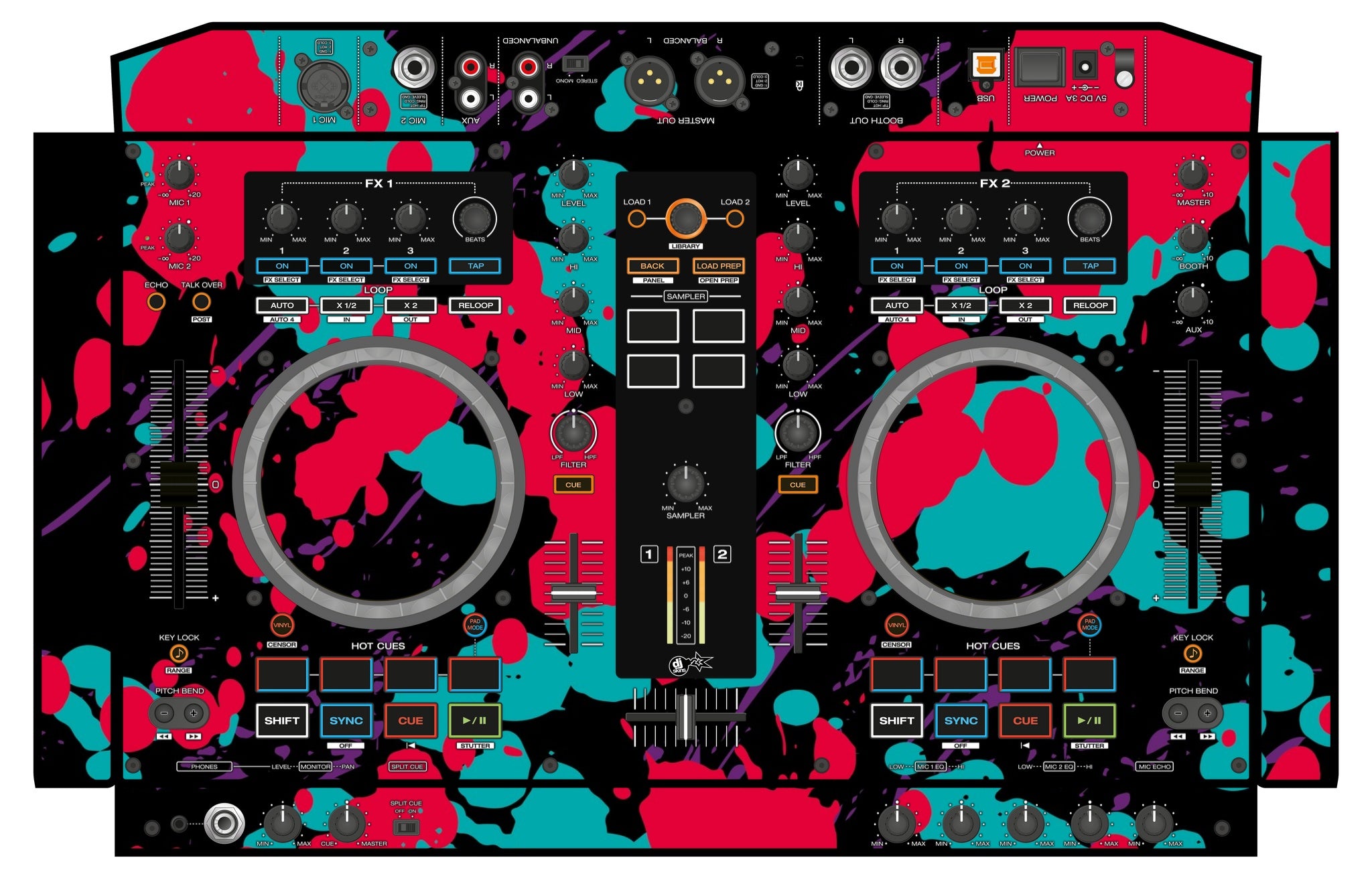 Denon DJ MC 4000 Skin Splatfest