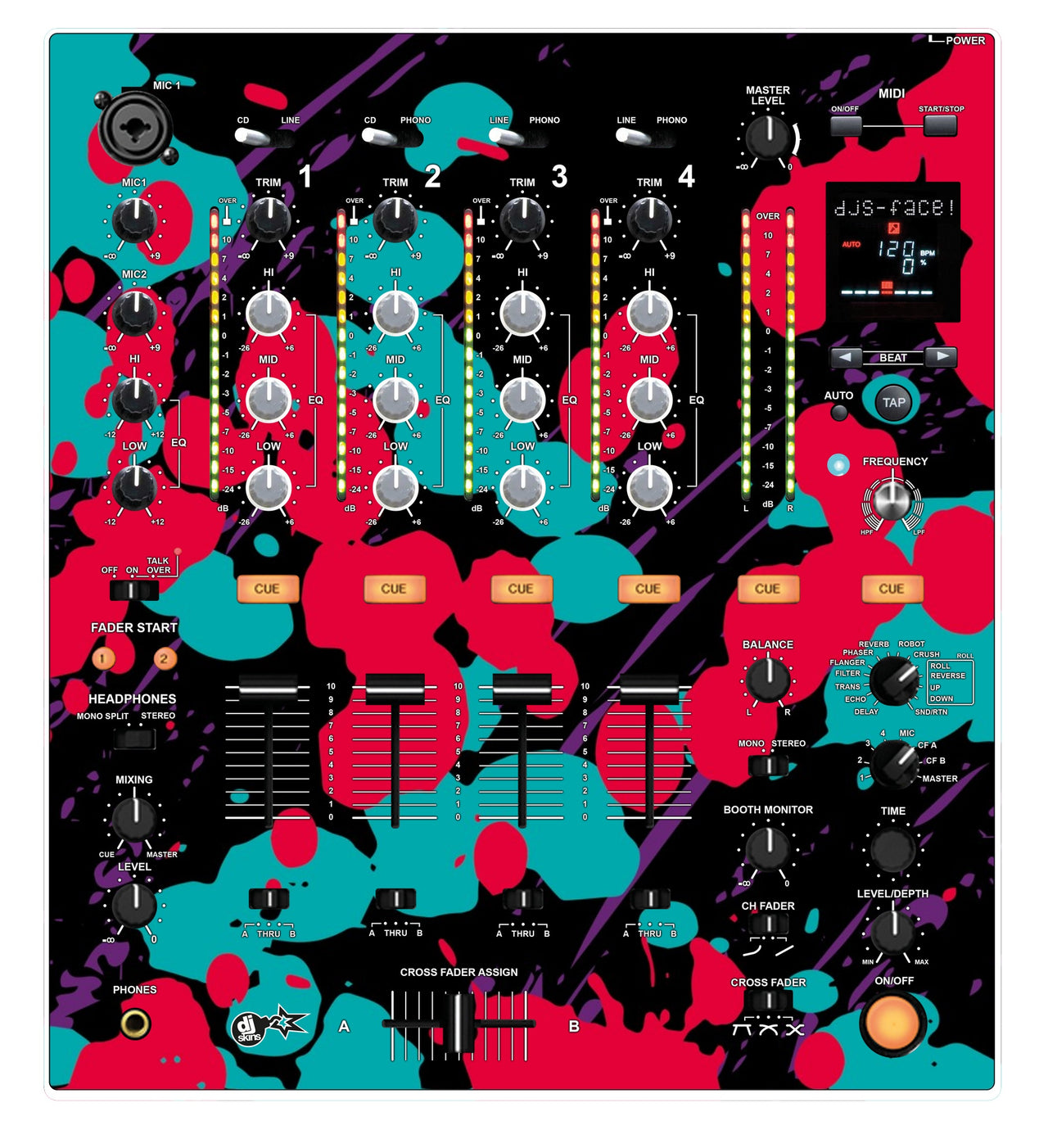 Pioneer DJ DJM 700 Skin Splatfest