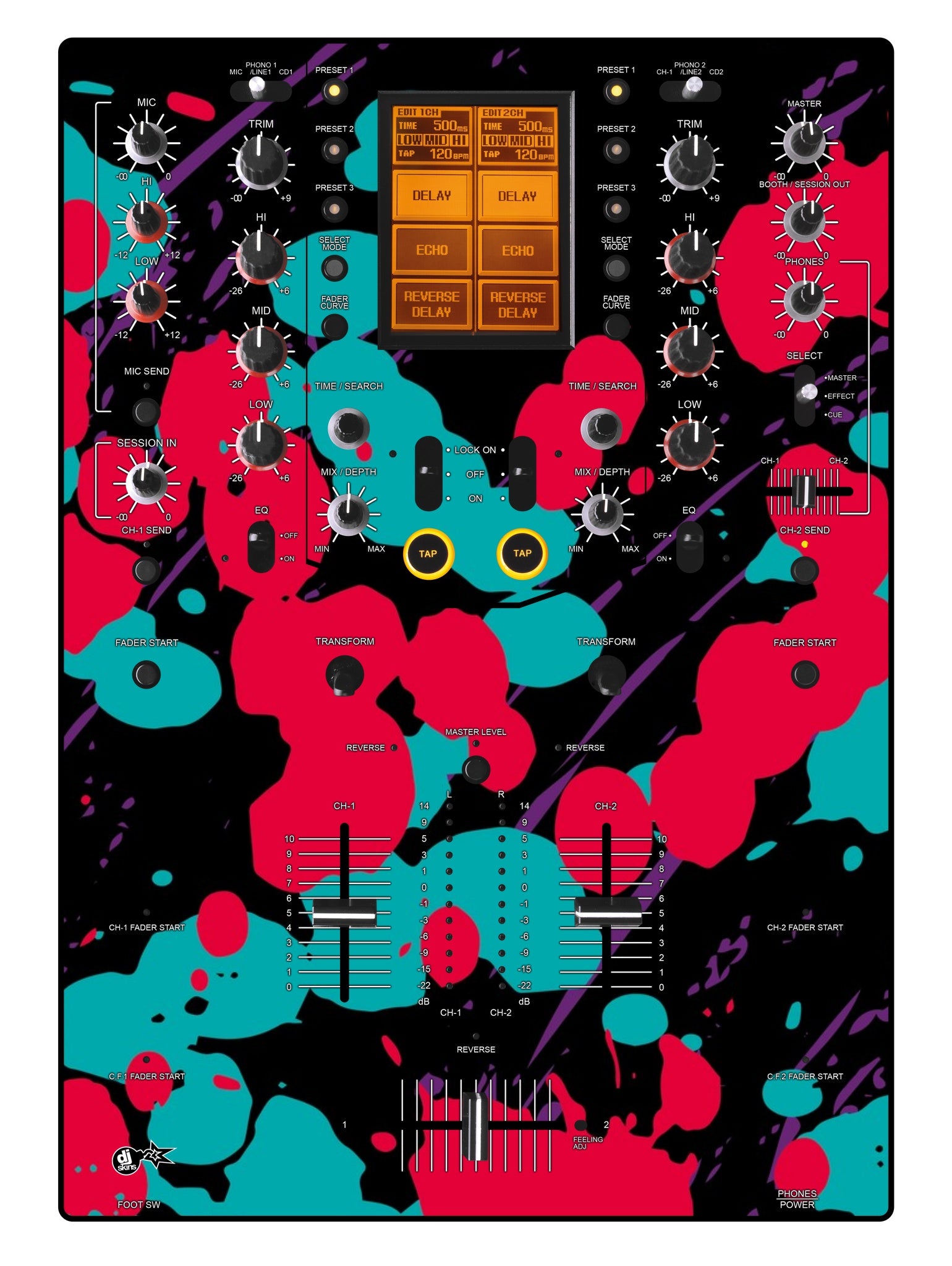 Pioneer DJ DJM 909 Skin Splatfest