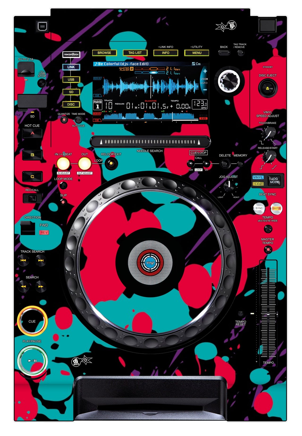 Pioneer DJ CDJ 2000 NEXUS Skin Splatfest