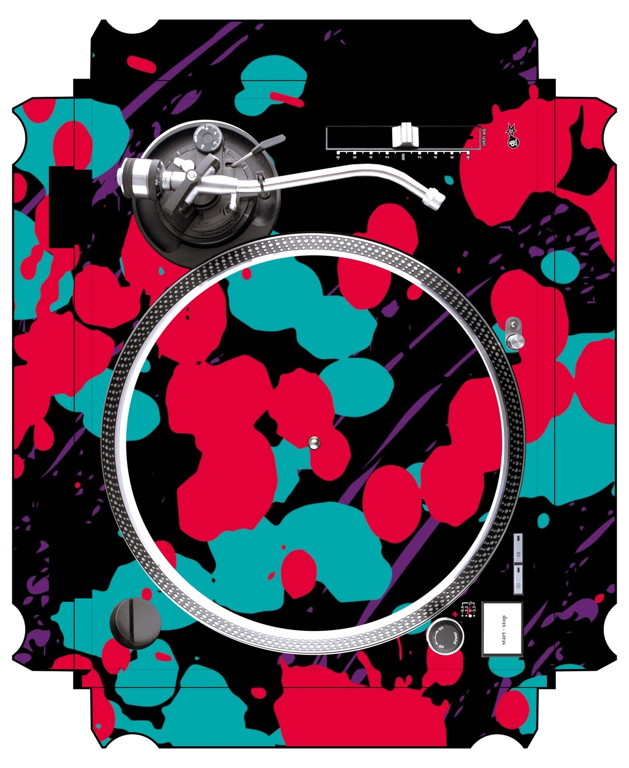 Technics 1200 / 1210 MK2 VERTICAL Skin Splatfest