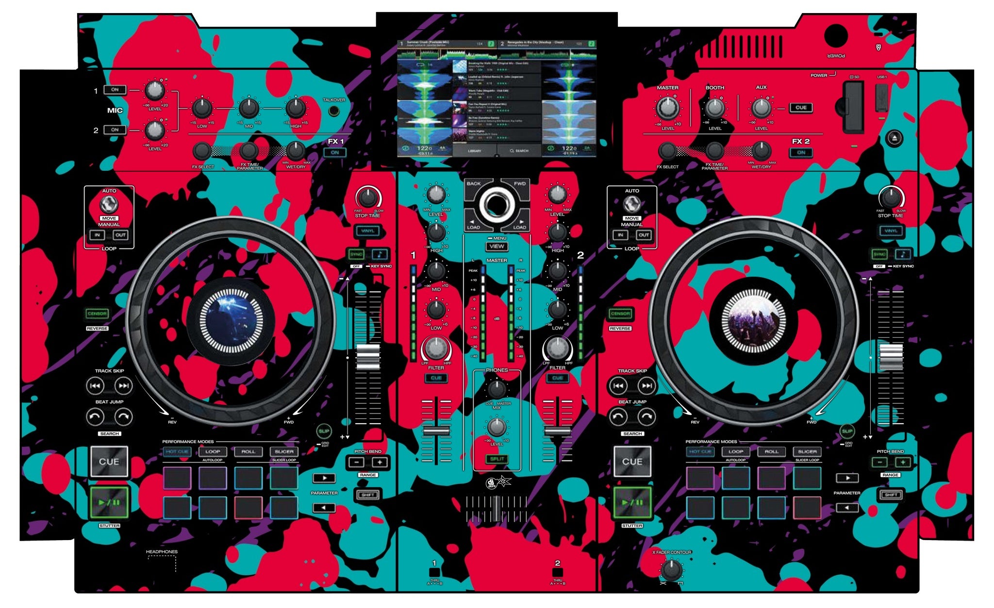 Denon DJ PRIME 2 Skin Splatfest