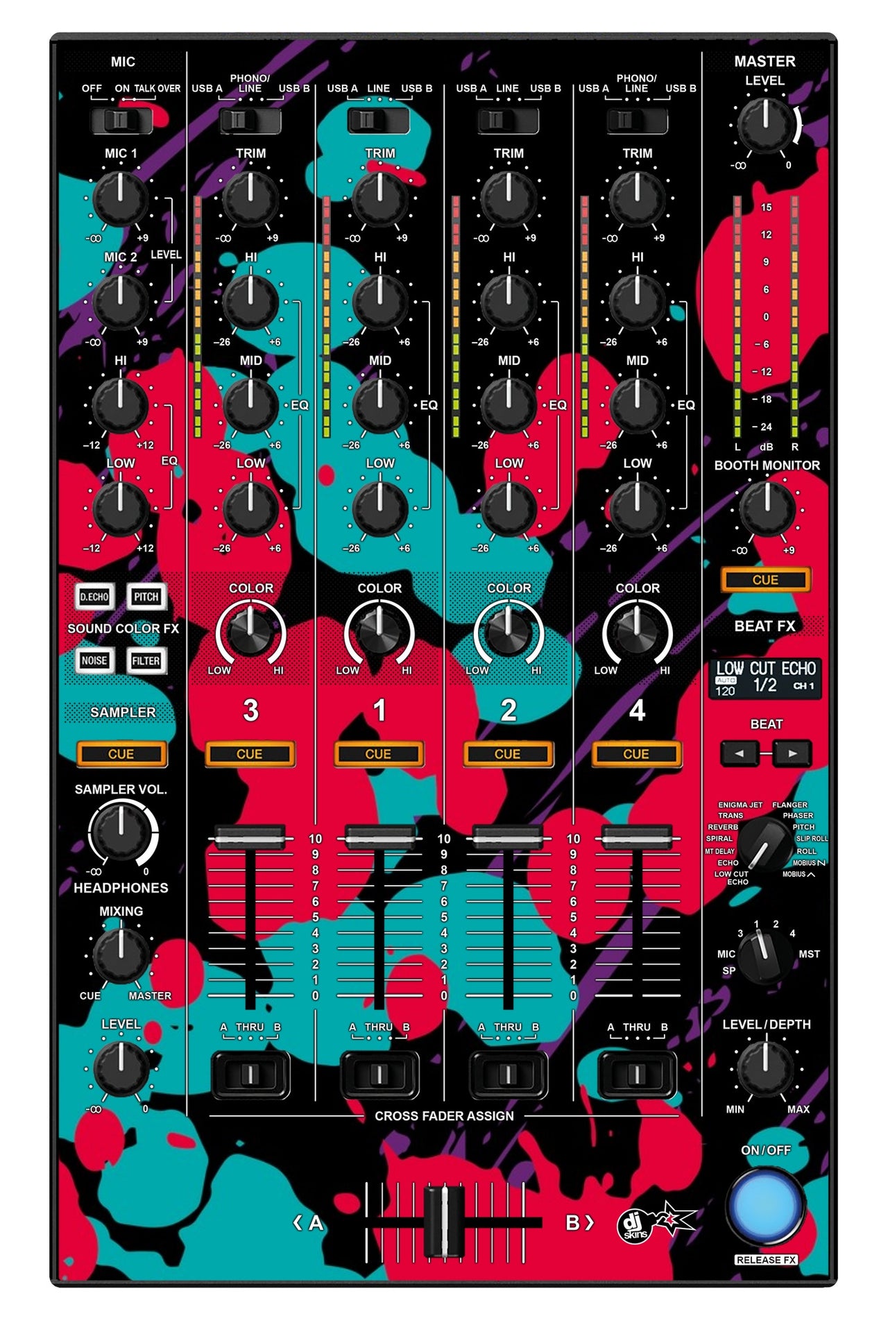 Pioneer DJ DDJ 1000 MIXER Skin Splatfest