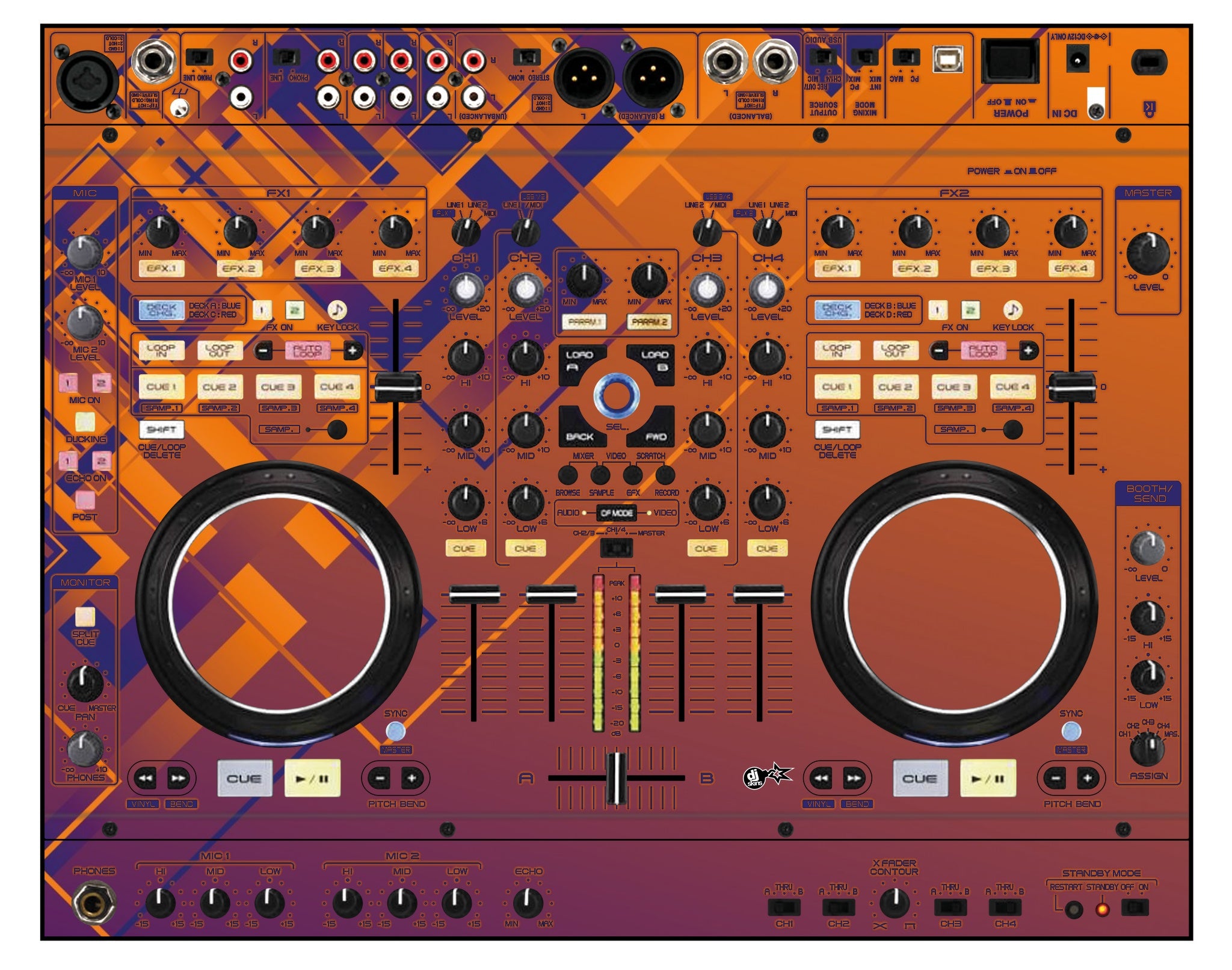 Denon DJ MC 6000 Skin Squared Hollow