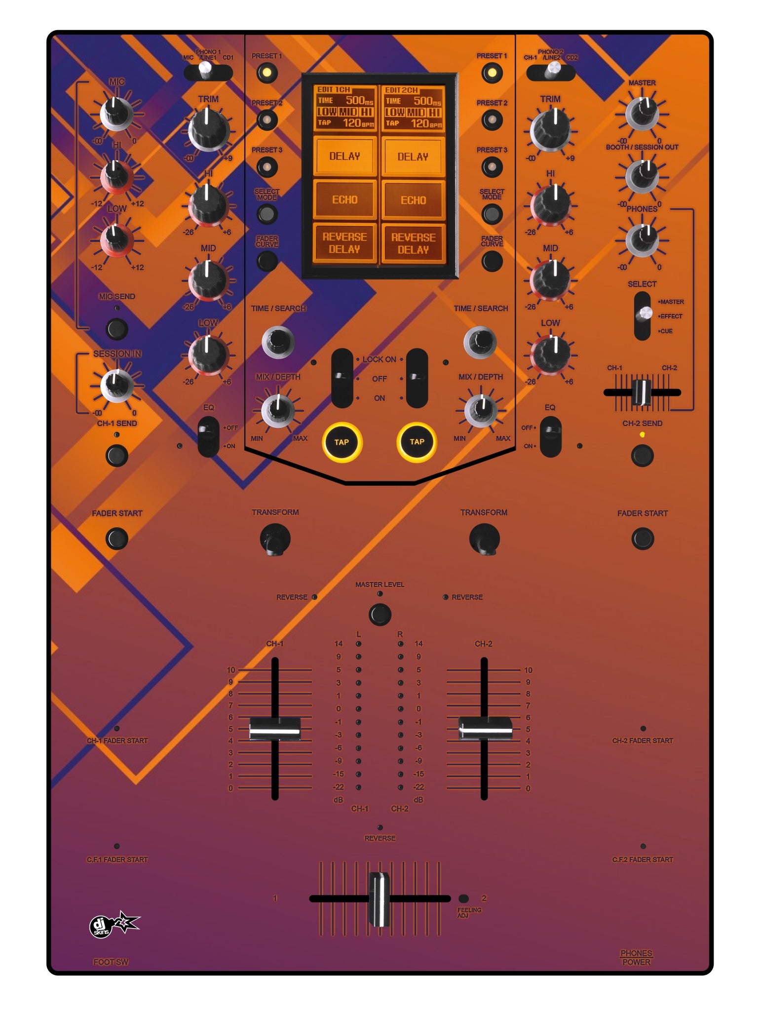 Pioneer DJ DJM 909 Skin Squared Hollow