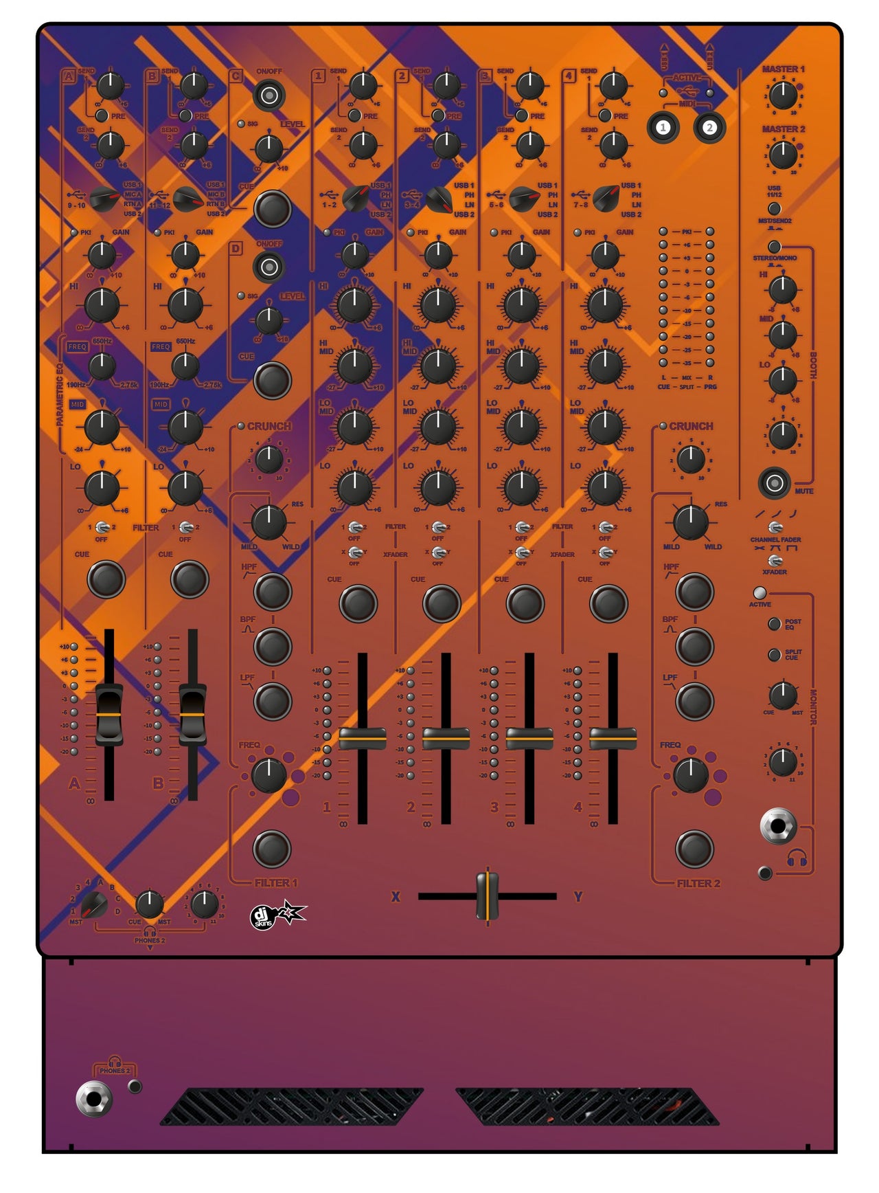 Allen and Heath XONE 96 Skin Squared Hollow