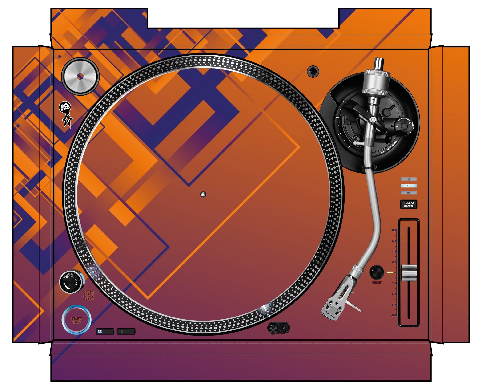 Pioneer DJ PLX 1000 Skin Squared Hollow