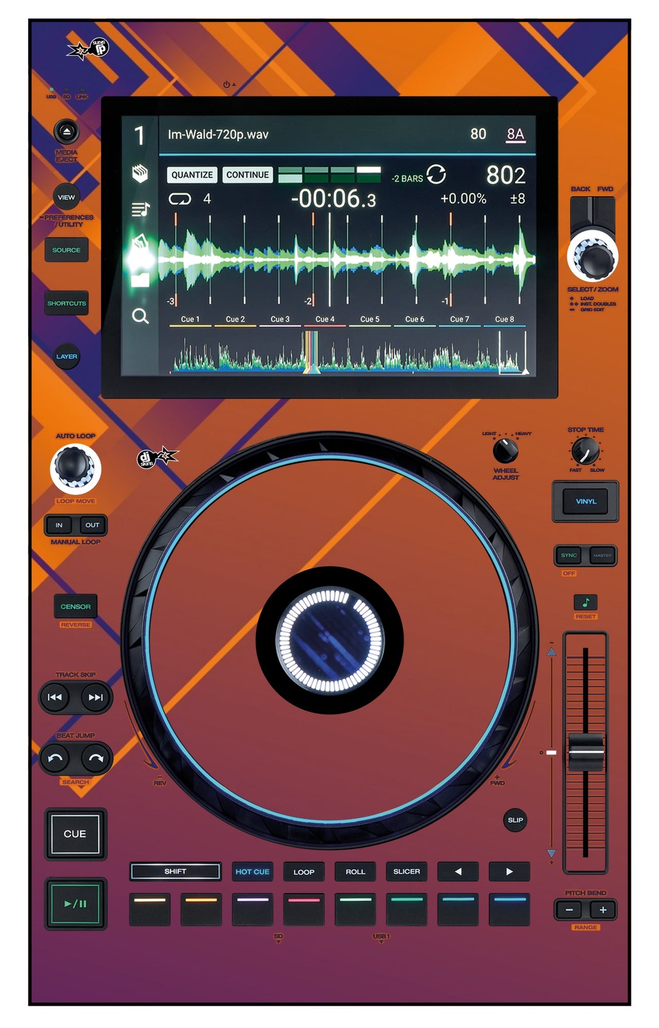 Denon DJ SC 6000 Skin Squared Hollow