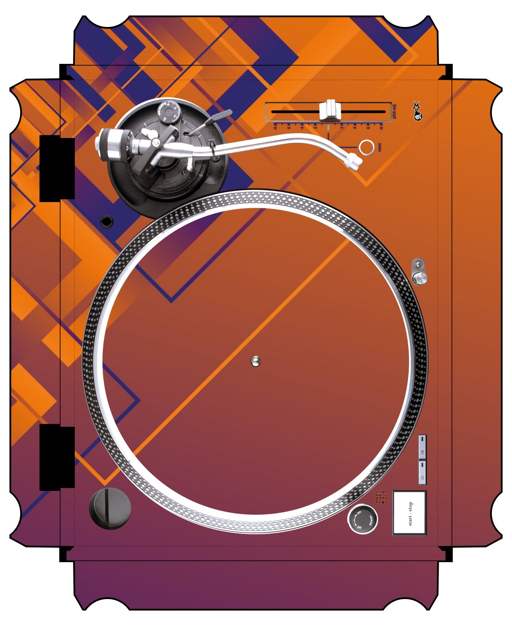 Technics 1200 / 1210 MK5 VERTICAL Skin Squared Hollow