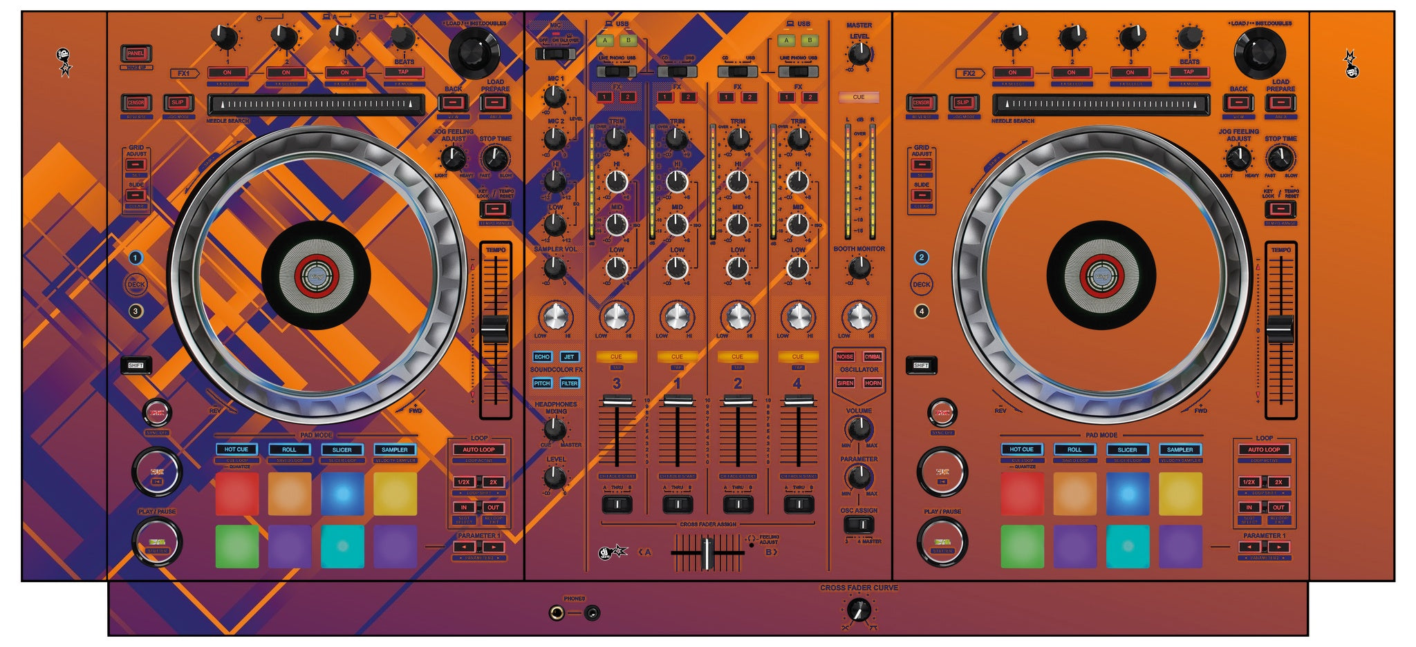 Pioneer DJ DDJ SZ Skin Squared Hollow