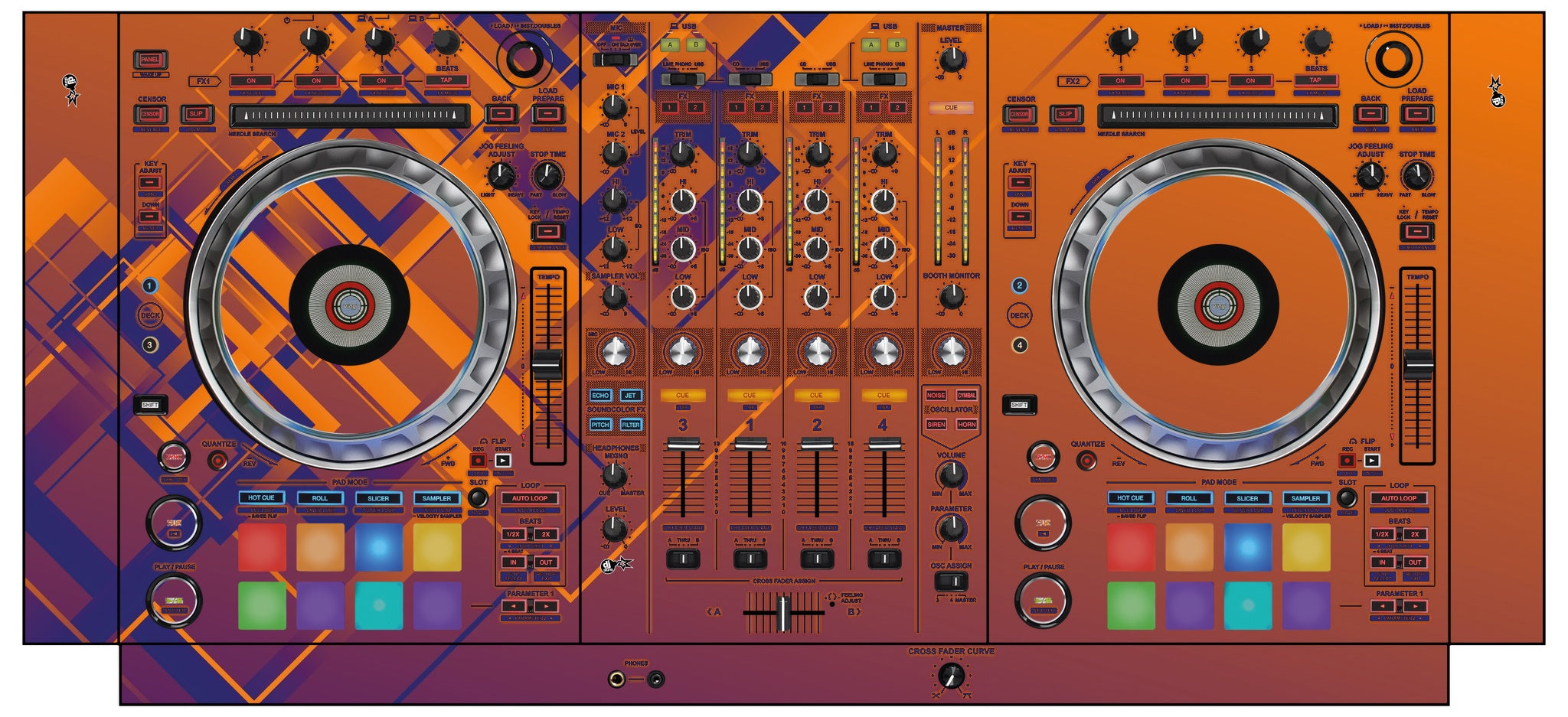 Pioneer DJ DDJ SZ 2 Skin Squared Hollow