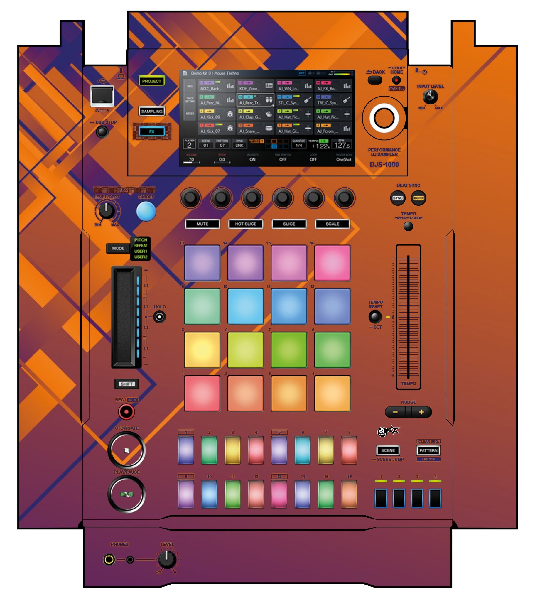 Pioneer DJ DJS 1000 Skin Squared Hollow