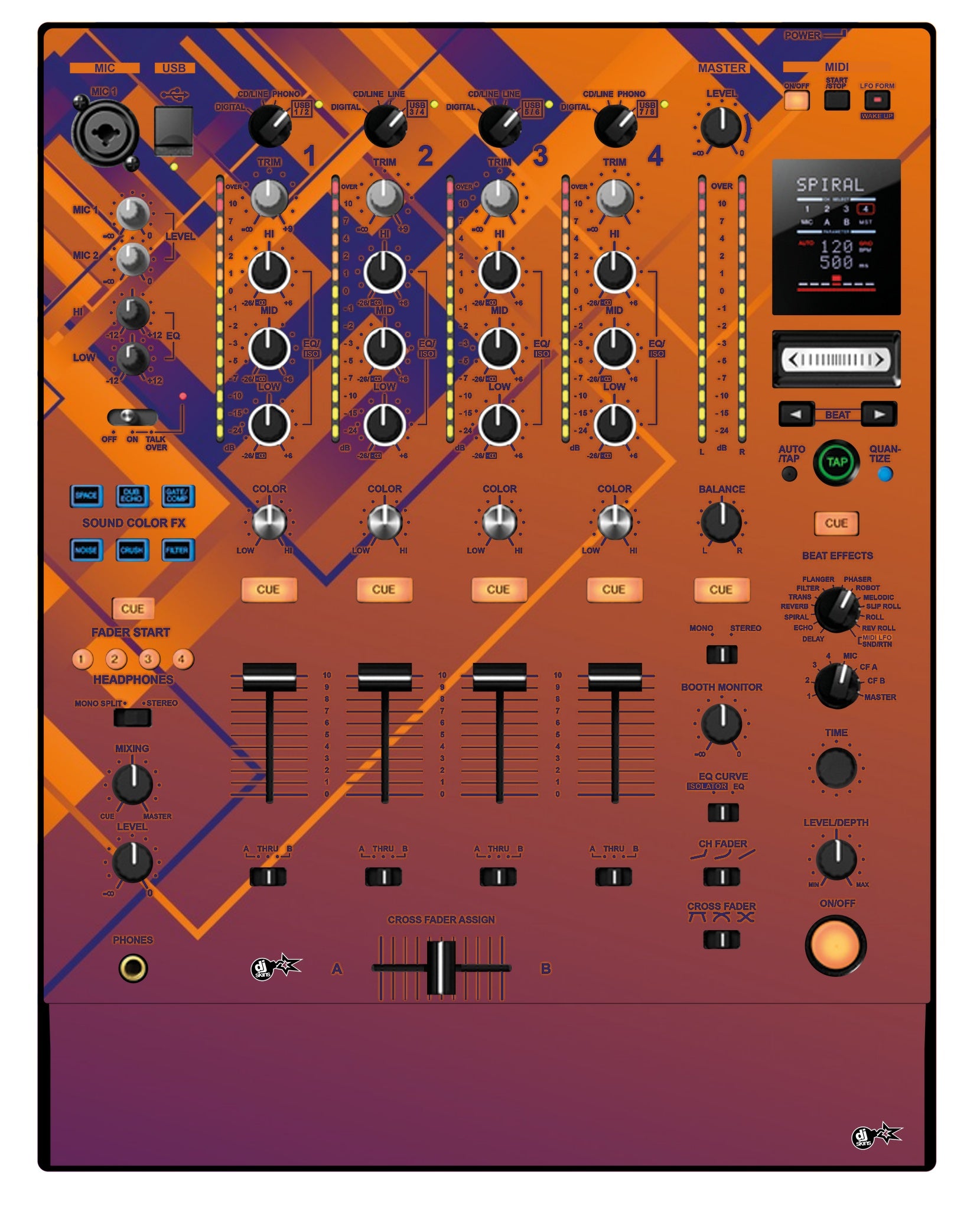 Pioneer DJ DJM 900 NEXUS Skin Squared Hollow