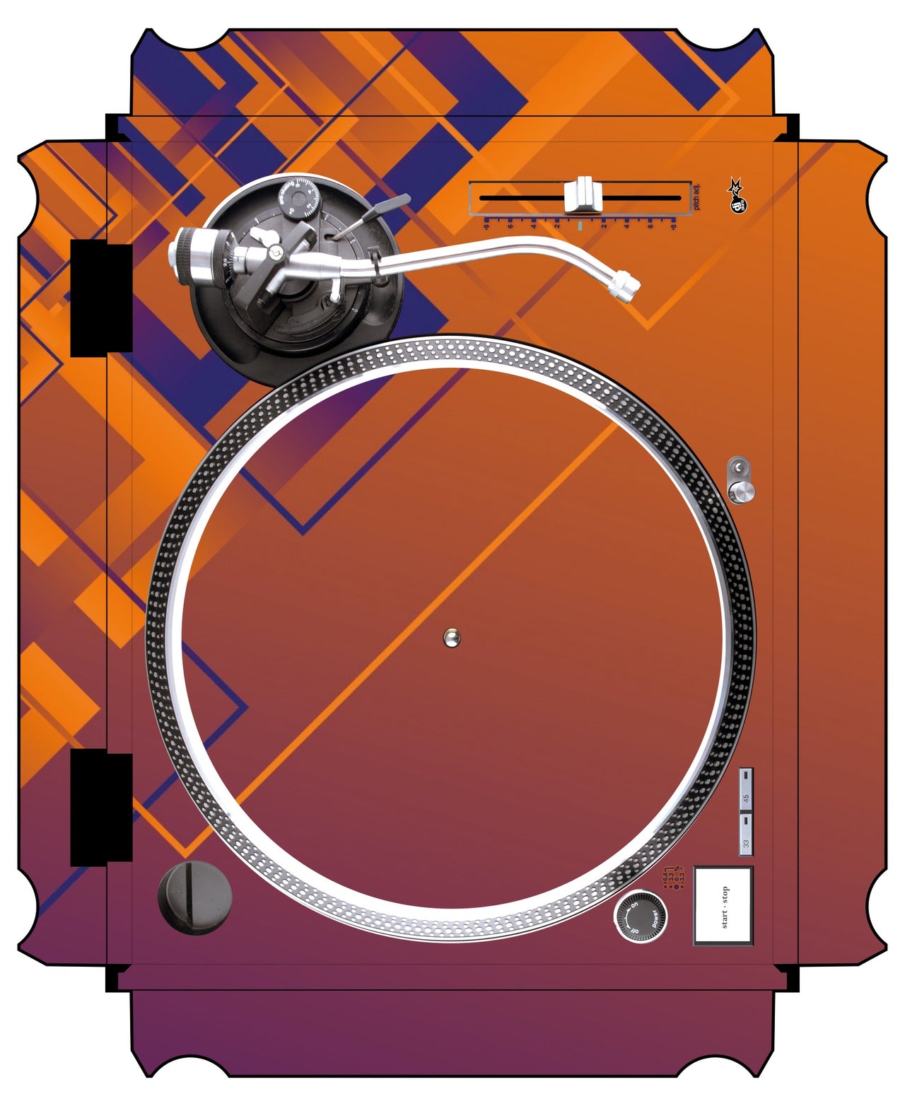 Technics 1200 / 1210 MK2 VERTICAL Skin Squared Hollow