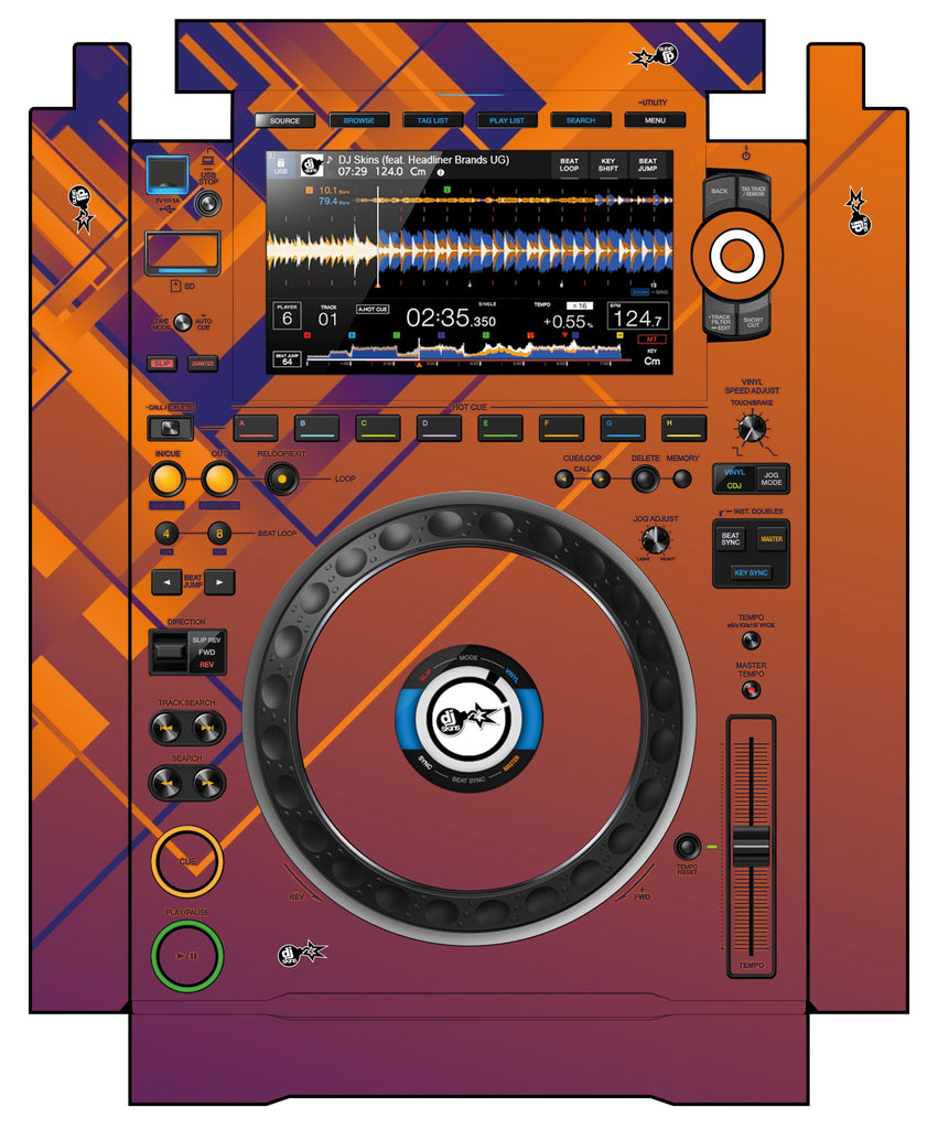 Pioneer DJ CDJ 3000 incl. SIDES Skin Squared Hollow