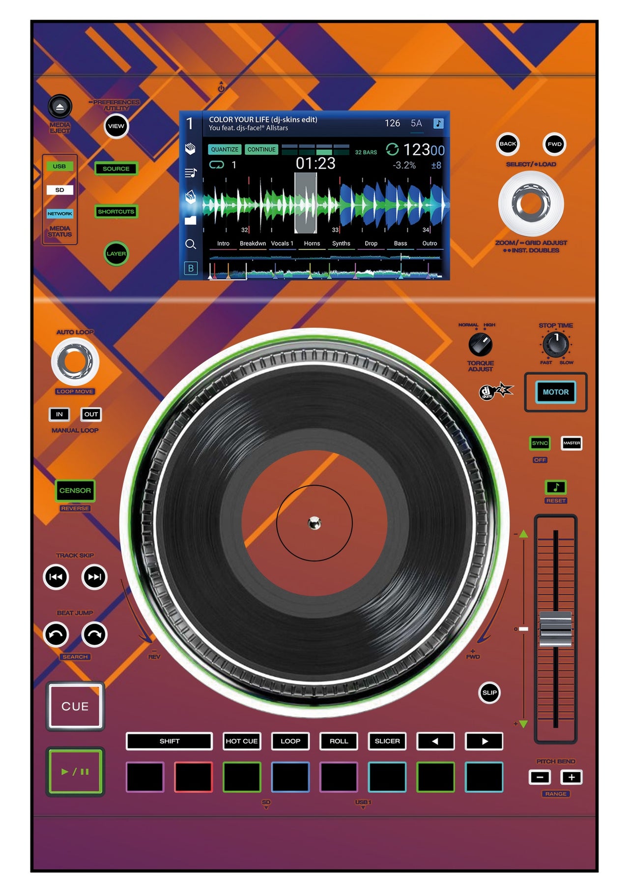 Denon DJ SC 5000 M Skin Squared Hollow