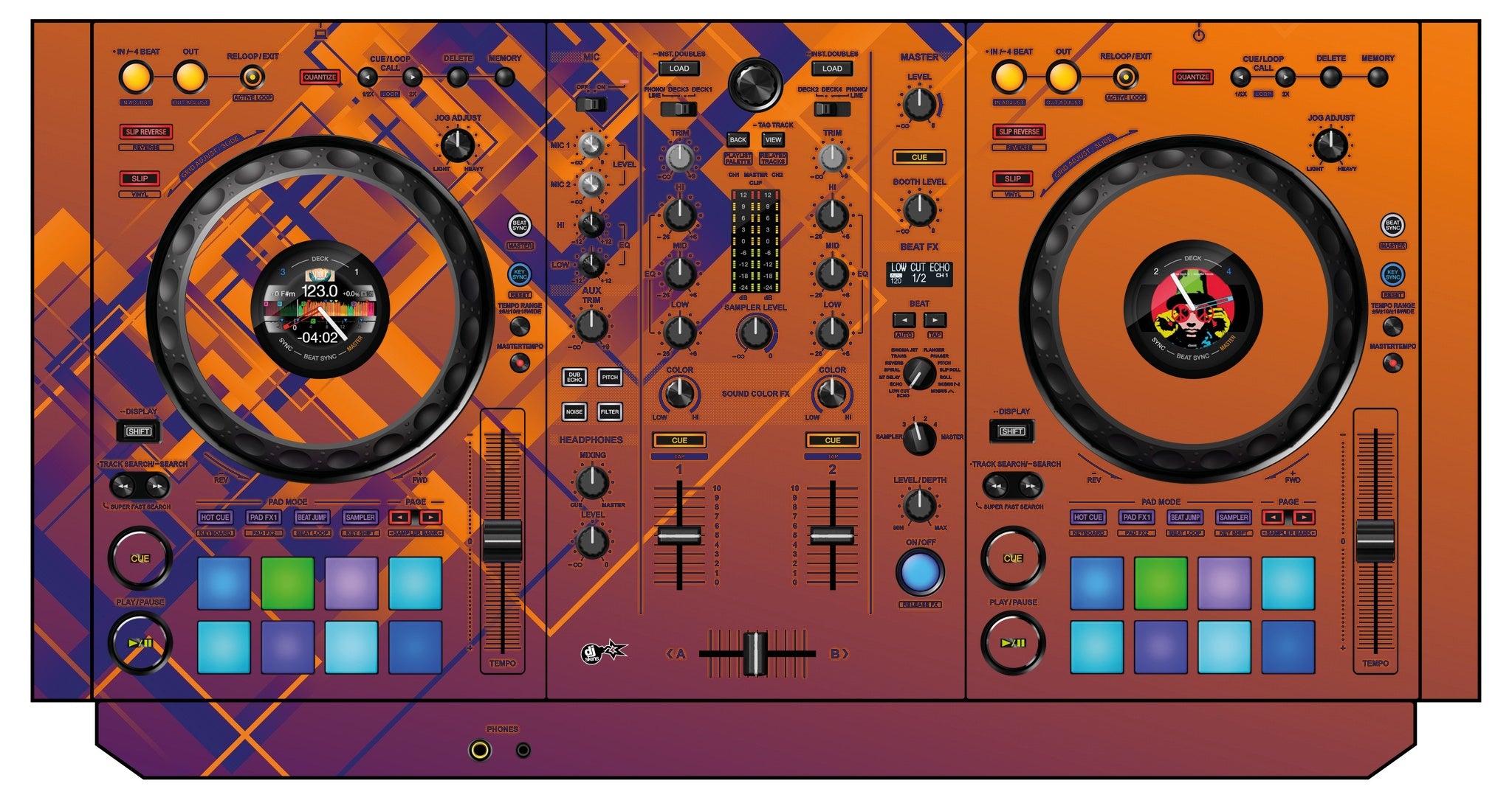 Pioneer DJ DDJ 800 Skin Squared Hollow