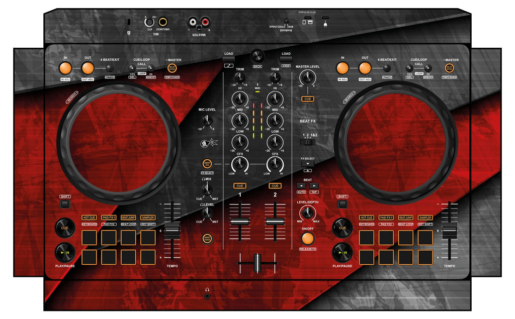 Pioneer DJ DDJ FLX 4 Skin Steelay Red