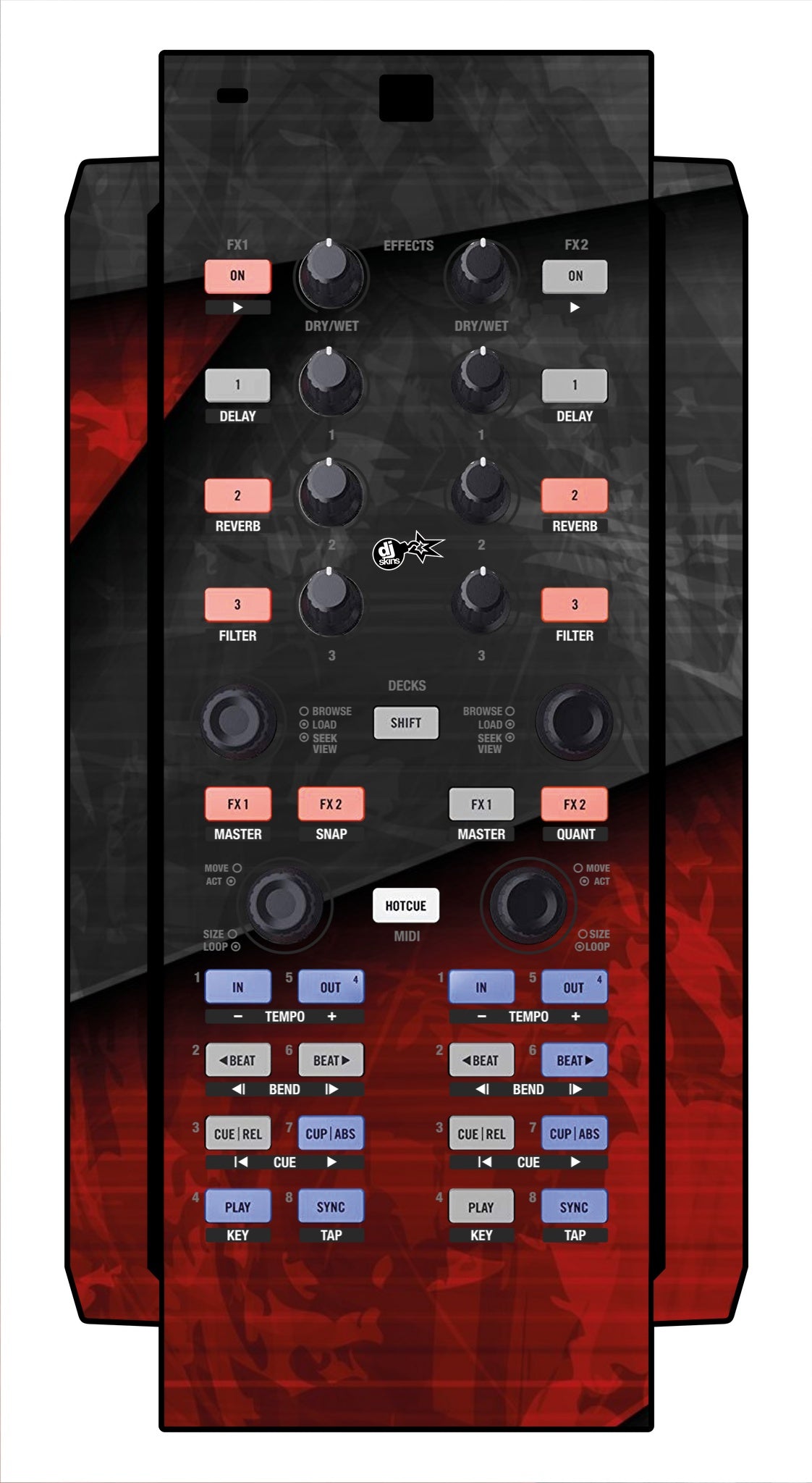 Native Instruments X1 Skin Steelay Red