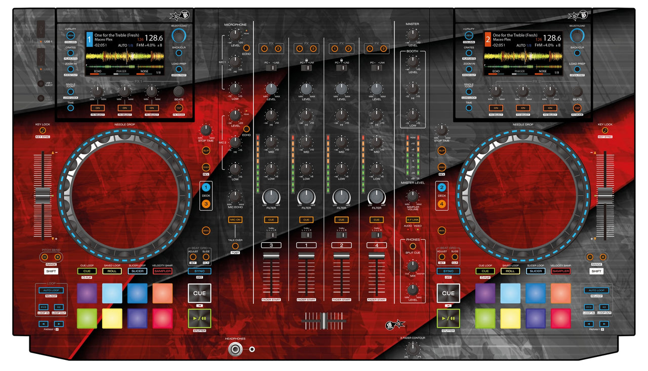 Denon DJ MCX 8000 Skin Steelay Red