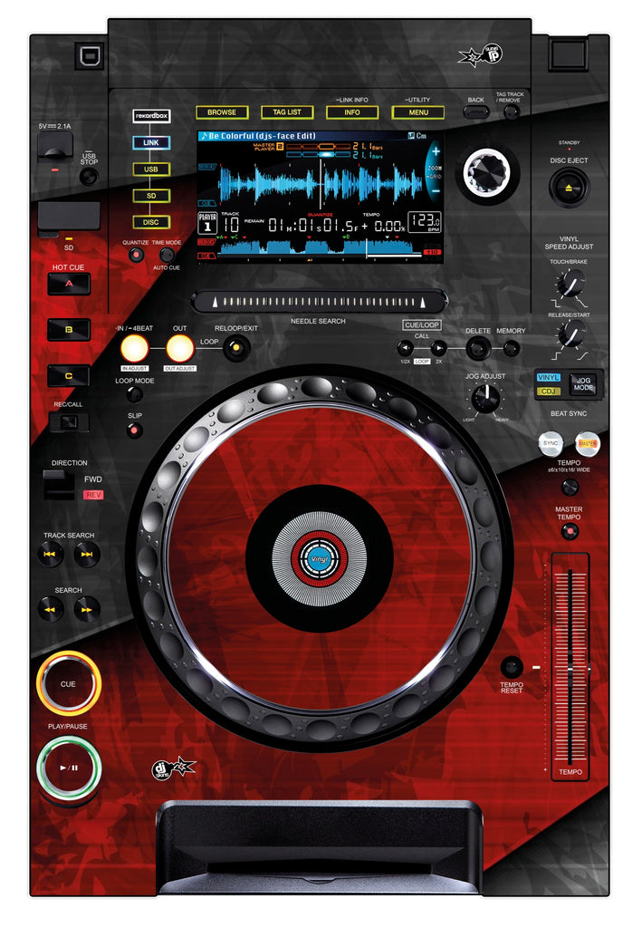 Pioneer DJ CDJ 2000 NEXUS Skin Steelay Red
