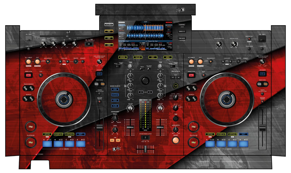 Pioneer DJ XDJ RX Skin Steelay Red