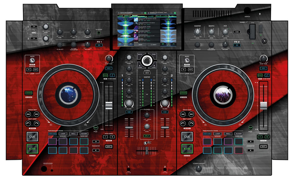 Denon DJ PRIME 2 Skin Steelay Red