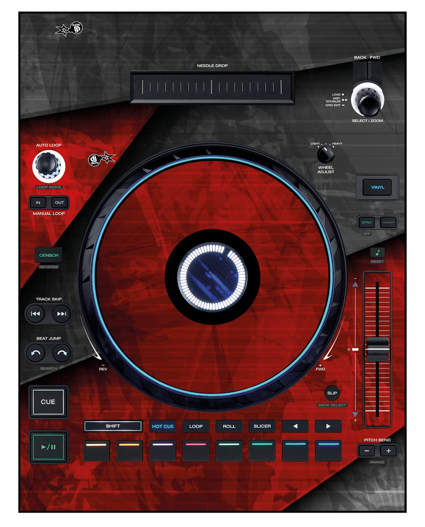 Denon DJ LC 6000 Skin Steelay Red