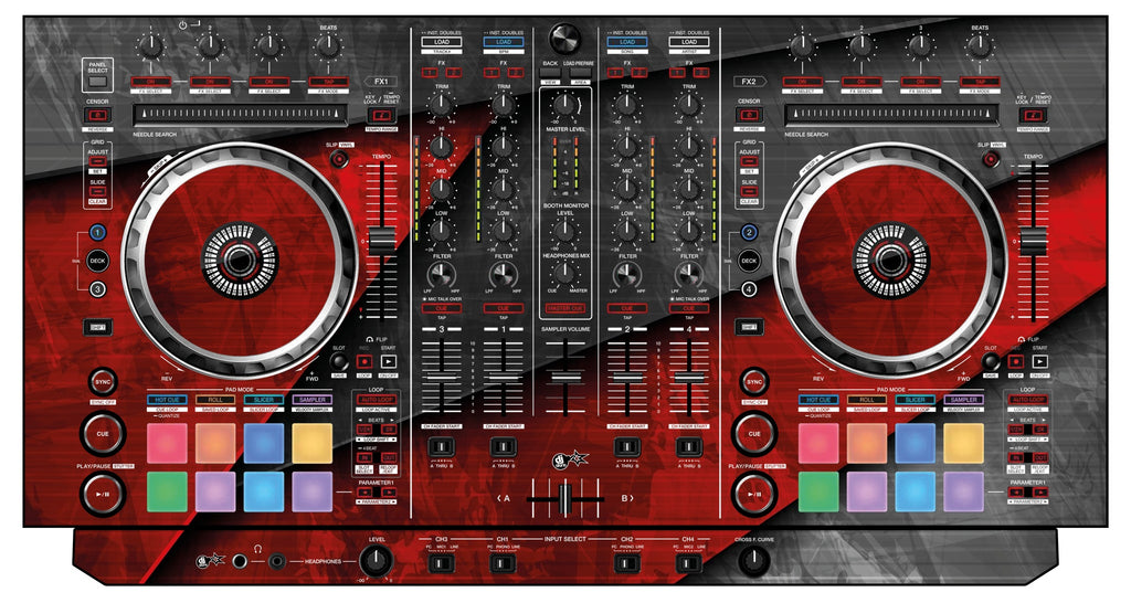 Pioneer DJ DDJ SX 2 Skin Steelay Red