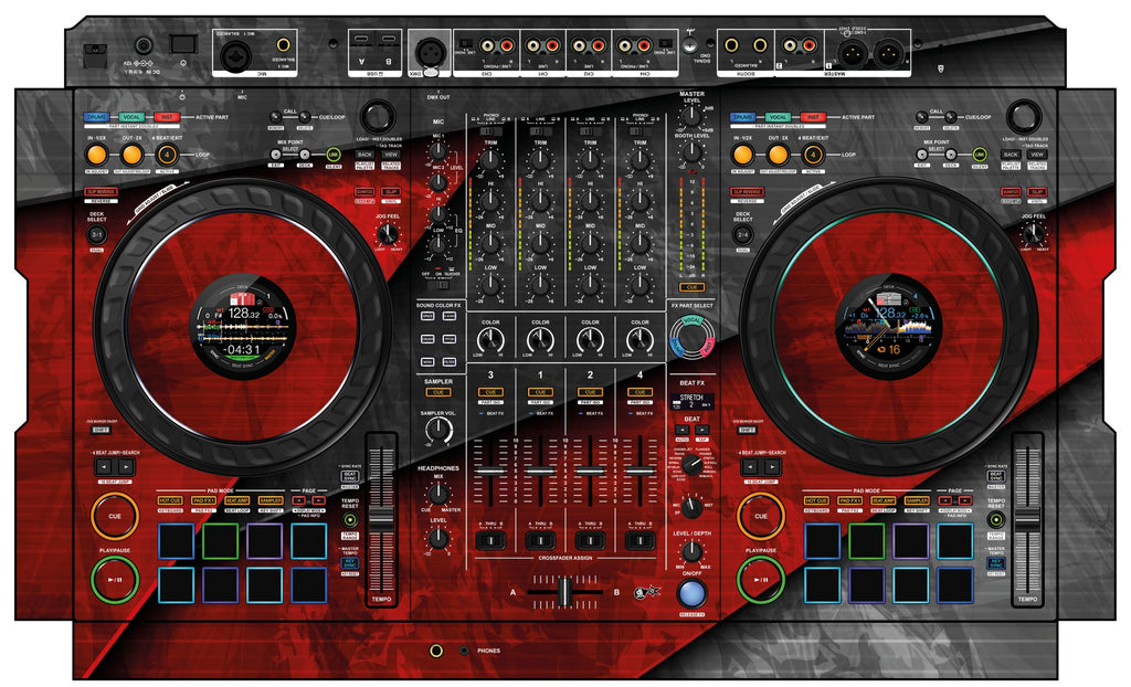 Pioneer DJ DDJ FLX10 Skin Steelay Red