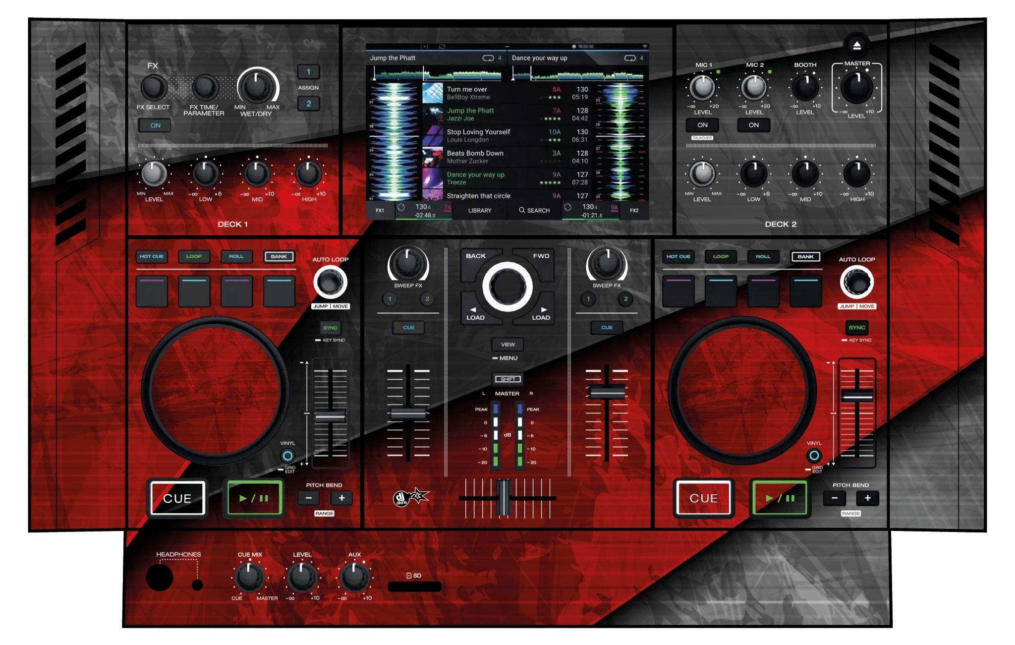 Denon DJ PRIME GO Skin Steelay Red