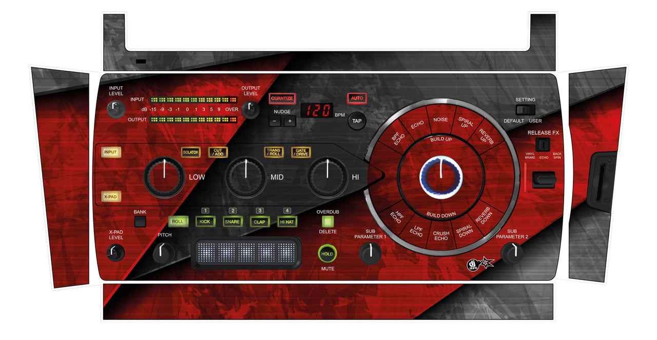 Pioneer DJ RMX 1000 Skin Steelay Red