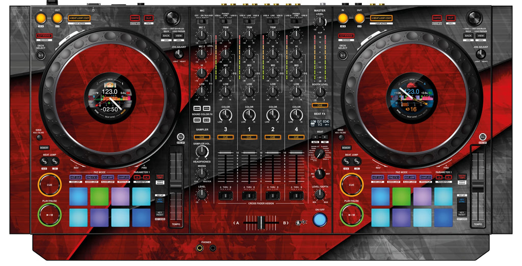 Pioneer DJ DDJ 1000 SRT Skin Steelay Red