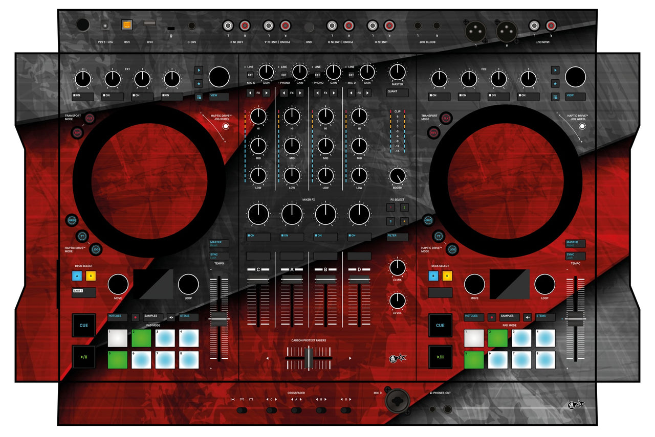 Native Instruments S4 MK3 Skin Steelay Red