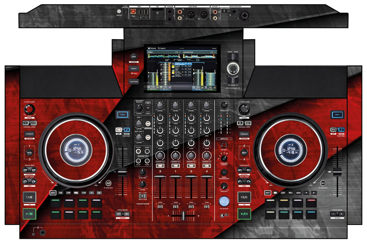Denon DJ SC Live 4 Skin Steelay Red