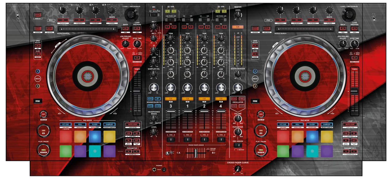 Pioneer DJ DDJ SZ Skin Steelay Red