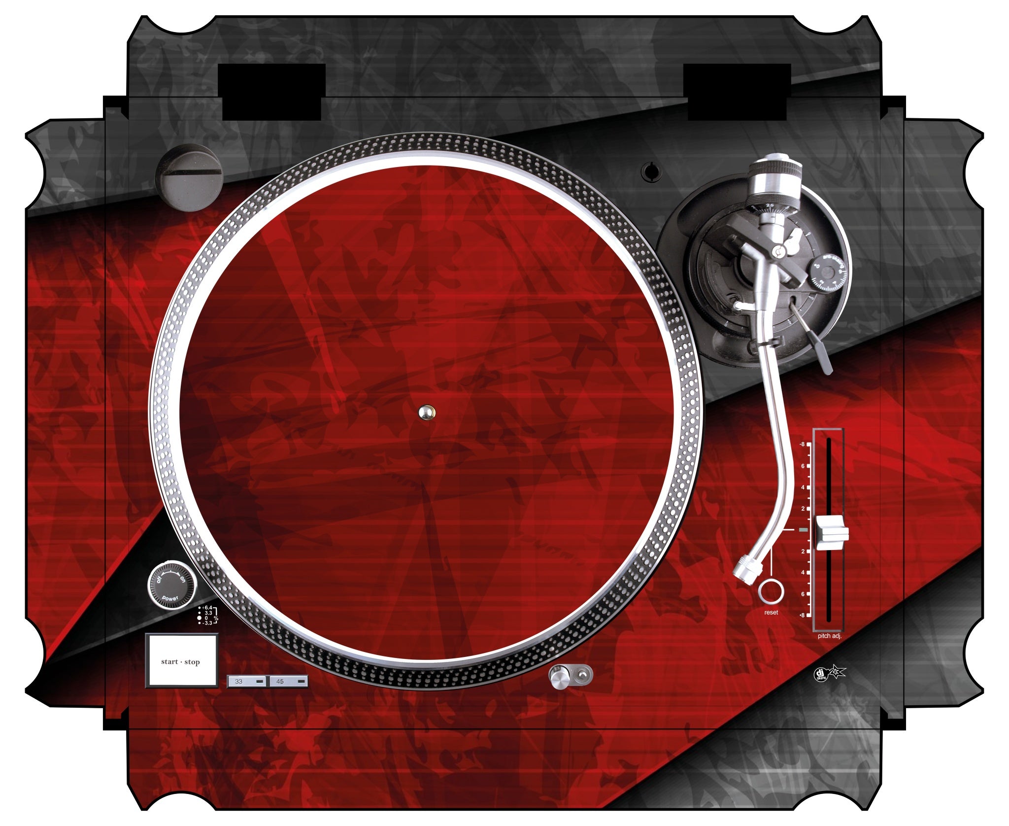 Technics 1200 / 1210 MK5 Skin Steelay Red