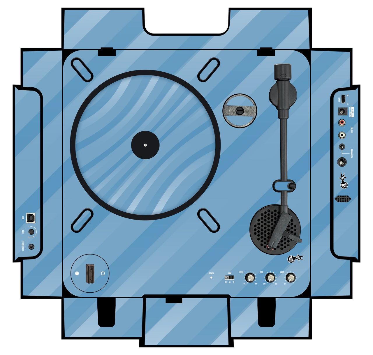 Numark PT 01 incl. Sides Skin Striper
