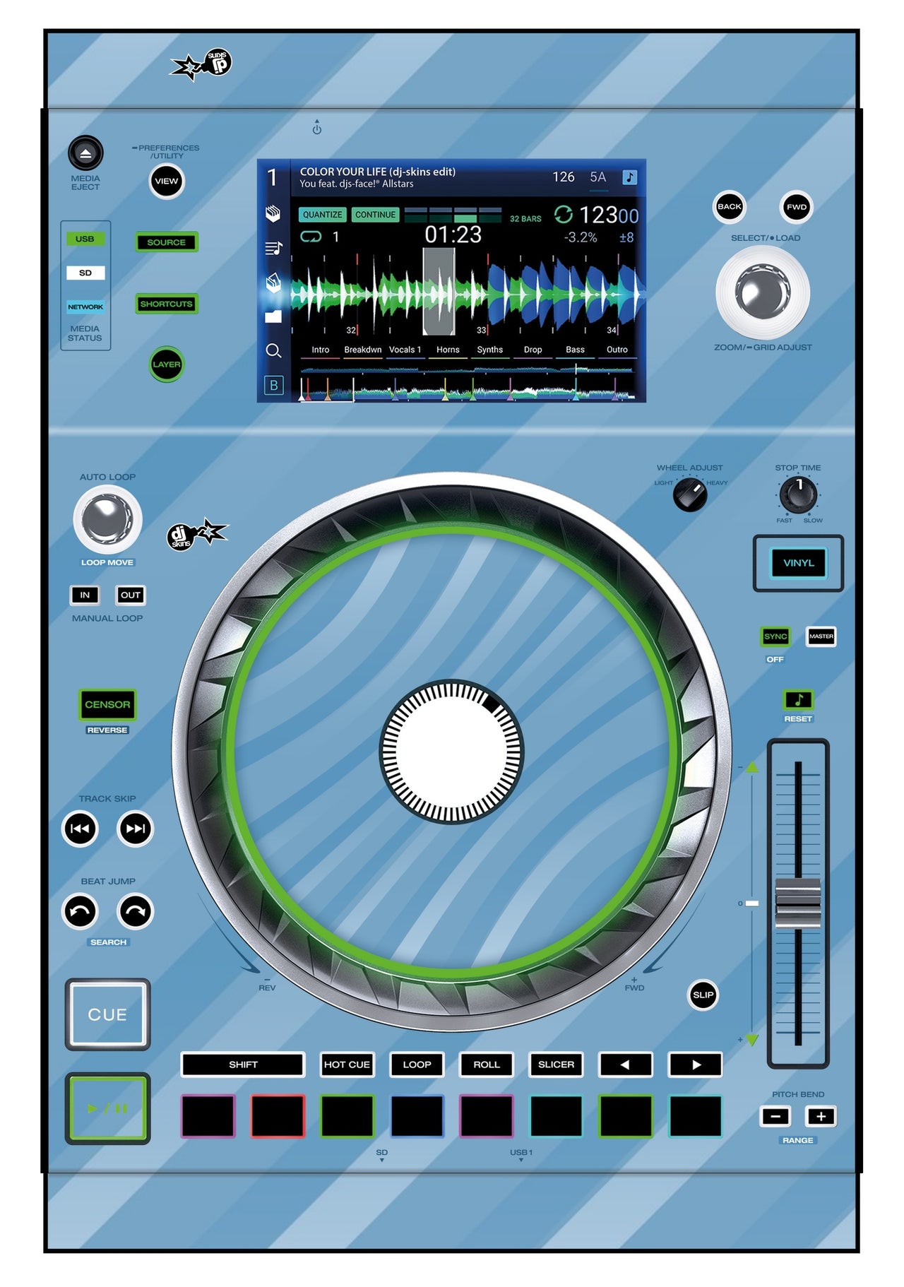 Denon DJ SC 5000 Skin Striper
